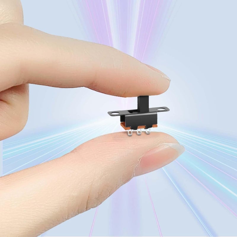 Juasky 100pcs Mini Micro Slide Switch 1p2t 2 Position 3 Pin Dip Miniature Vertical Slide Switch SS-12F15 for PCB Breadboard Electronic - Image 5